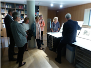 David Morris showing Friends some of the exquisite historic prints we have at the Whitworth.